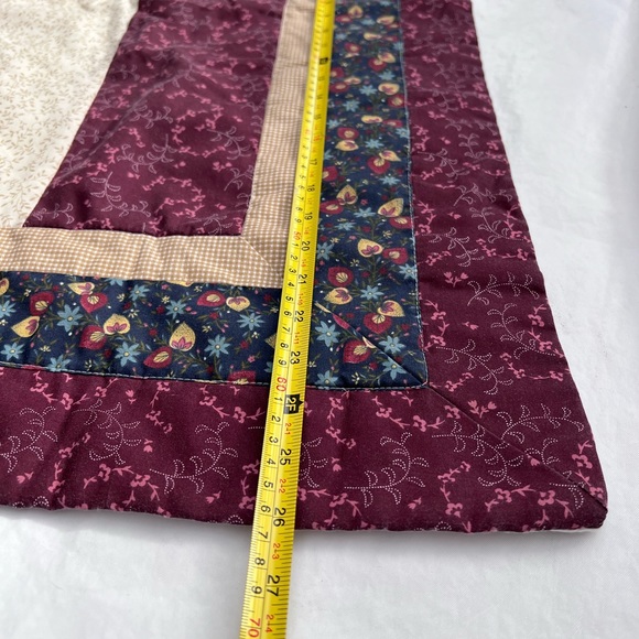 Set of Two Vintage Pillow Shams Quilted King Size Cottage Heart Patchwork - Picture 7 of 10